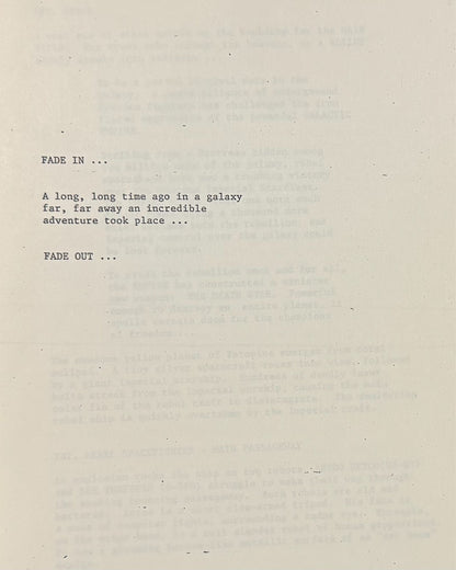 Carrie Fisher Signed Star Wars New Hope 1976 Early Draft Script. PSA Gem Mint 105