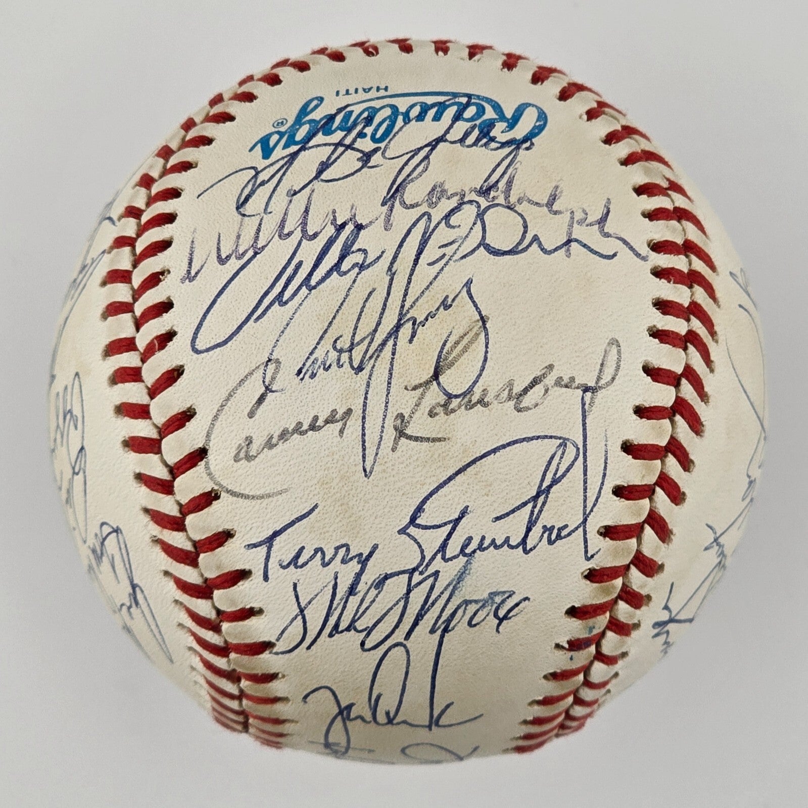 1990 Oakland Athletics Signed Ball. LaRussa, Eckersley. 28 Sigs. W.S Champs. JSA2