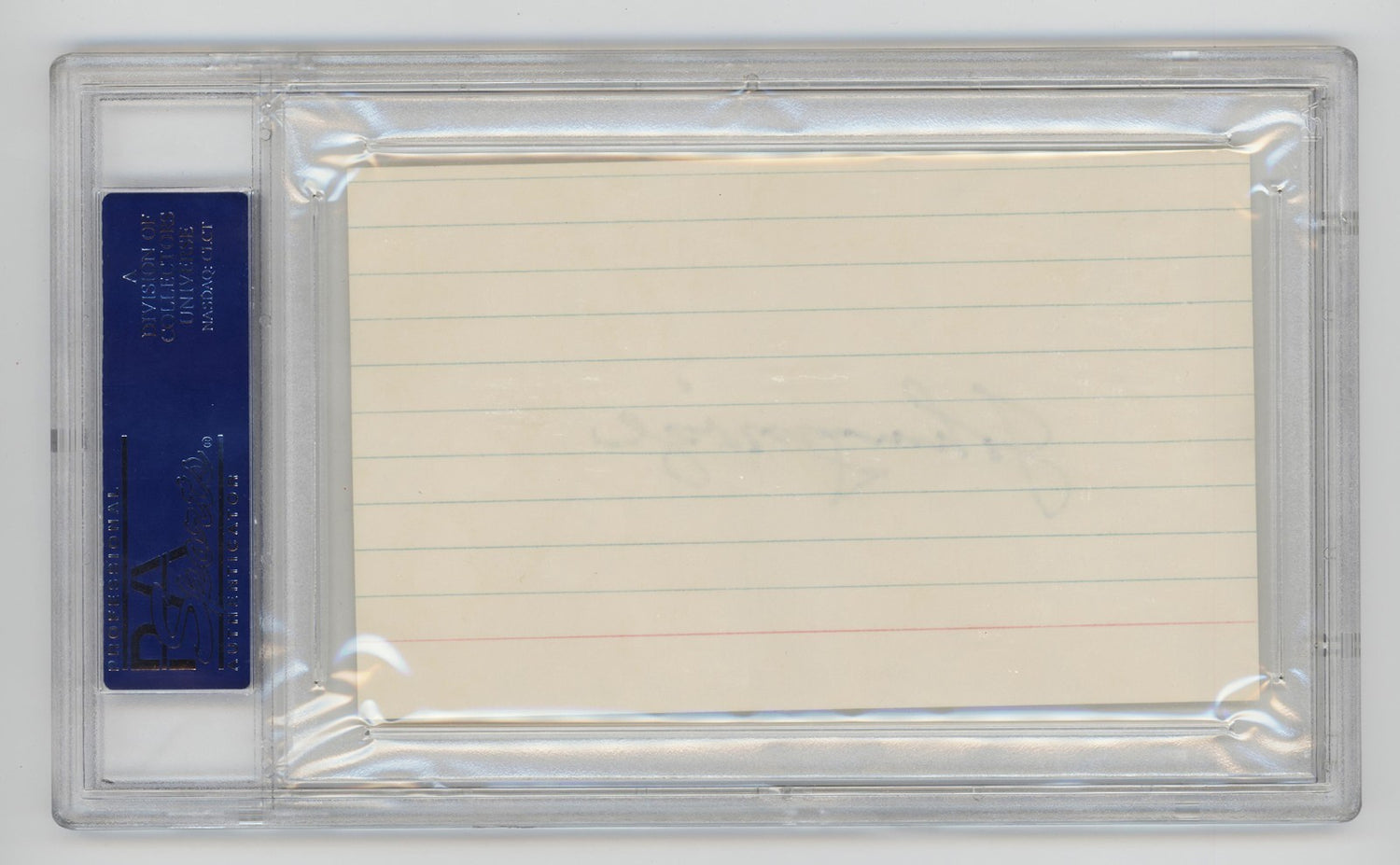 Johnny Mize Signed Index Card. PSA. NY Giants &amp; Yankees Hall of Famer1