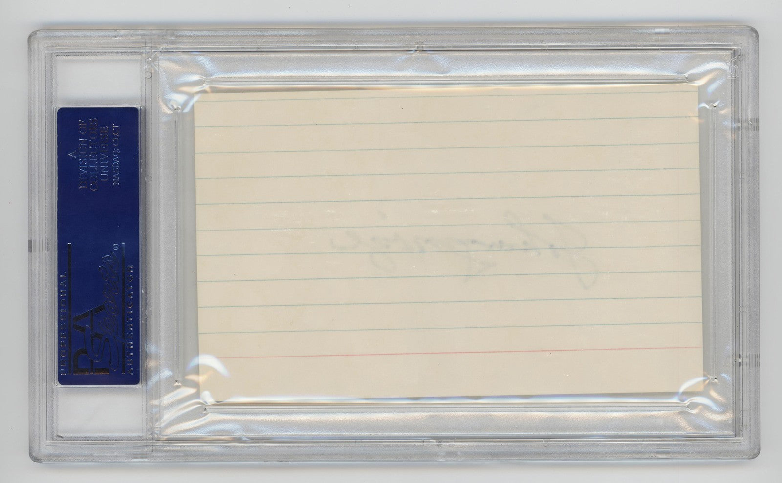 Johnny Mize Signed Index Card. PSA. NY Giants &amp; Yankees Hall of Famer1