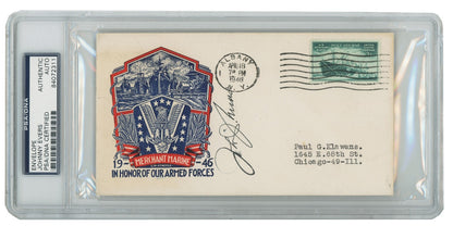Johnny Evers Signed First Day Cover, 1946 FDC. Auto PSA 91