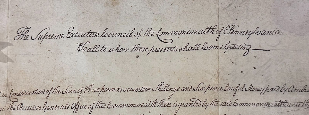 Benjamin Franklin Signed 1787 Land Patent – Constitutional Convention. Auto JSA4