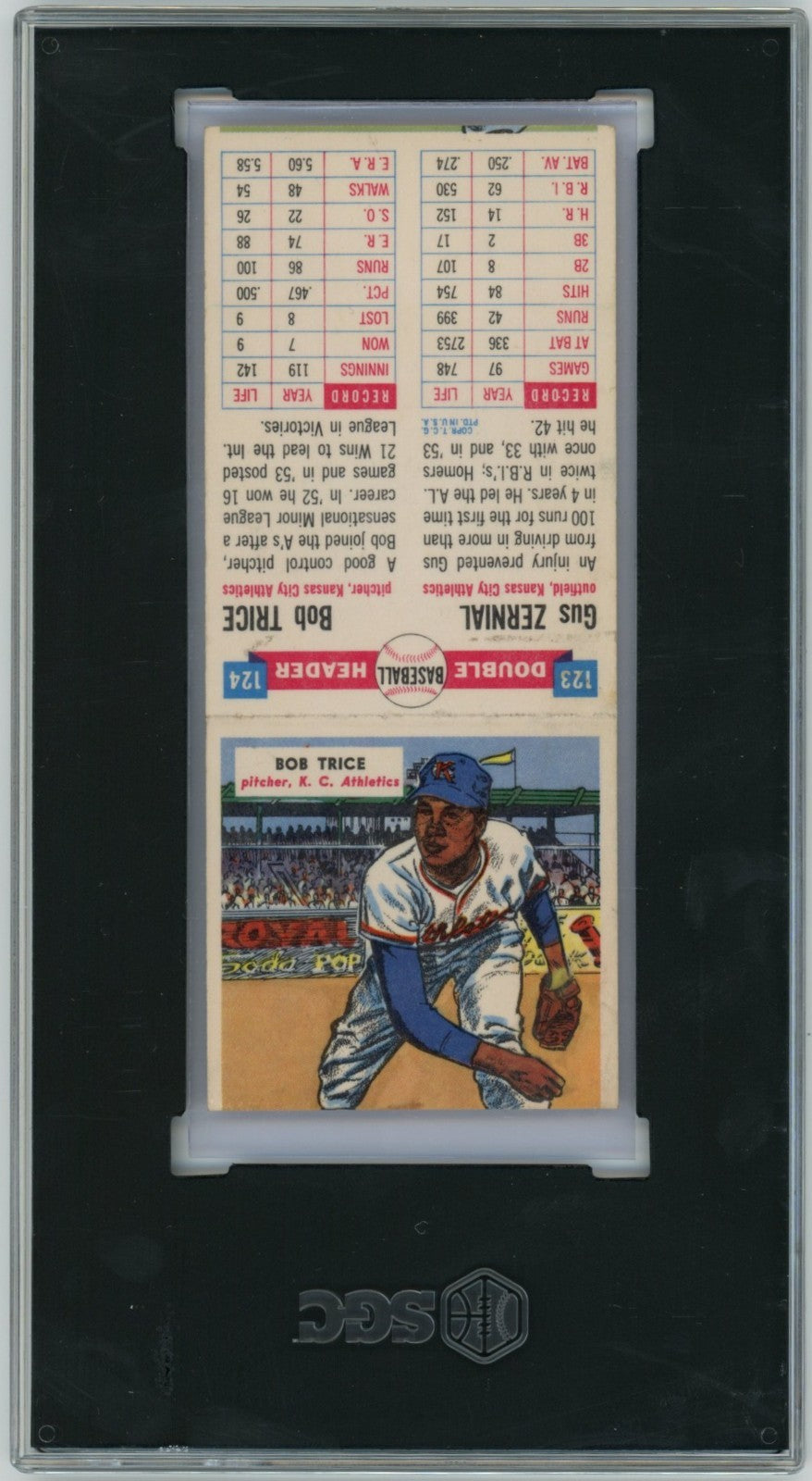 1955 Topps Double Headers Gus Zernial Bob Trice 