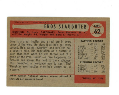 1954 Bowman Enos Slaughter1