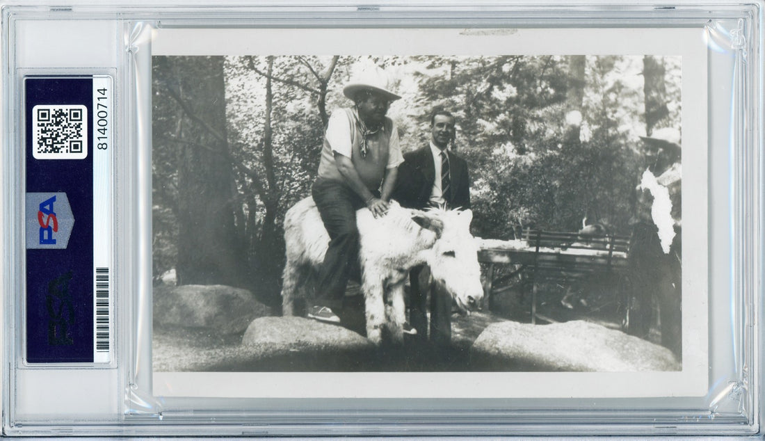 Babe Ruth Signed Photo 3x5. Gem Mint Auto, Jet Black Fountain Ink. Graded PSA 101