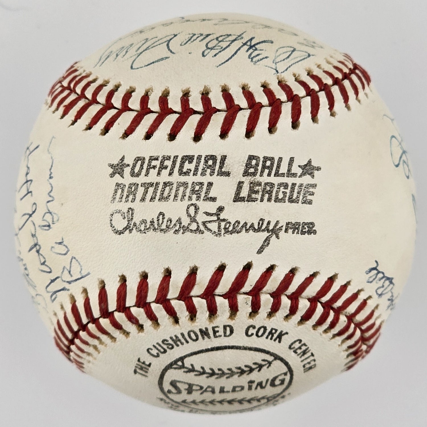 1970s Hall of Fame Signed Baseball. 18 Sigs. Marquard, Cronin, Hoyt, Grimes. PSA5