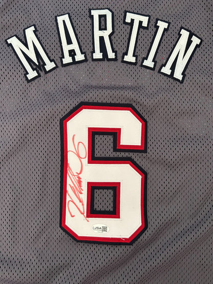 Kenyon Martin Signed Jersey. NJ Nets Reebok 52 JSA1