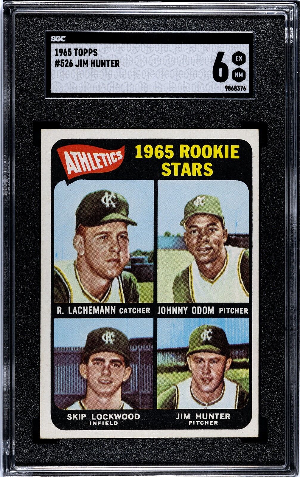 1965 Topps Catfish Hunter Rookie. SGC 6