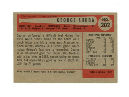 1954 Bowman George Shuba1