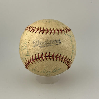 1956 Brooklyn Dodgers Team Ball. Clubhouse Signatures Jackie Robinson, Hodges