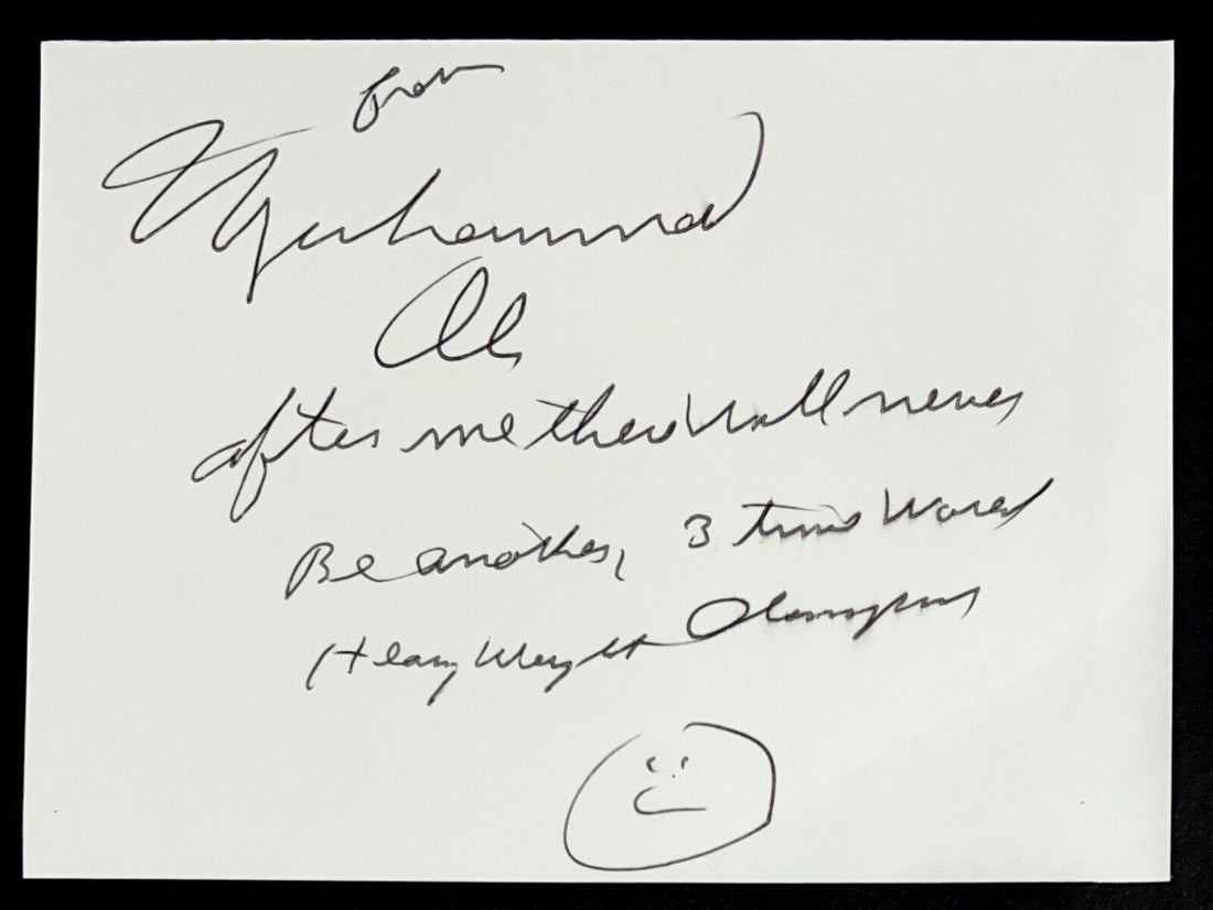 Rare Muhammad Ali Signed &amp; Inscribed Autograph Display. Auto JSA