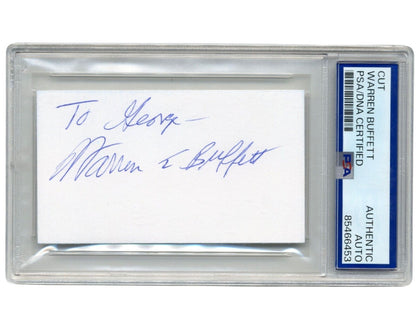 Rare Warren Buffett Autograph, Signed. Investment. PSA Certified.0