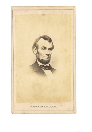 1860s Abraham Lincoln CDV Photo, Carte de Visite. Original Rare.