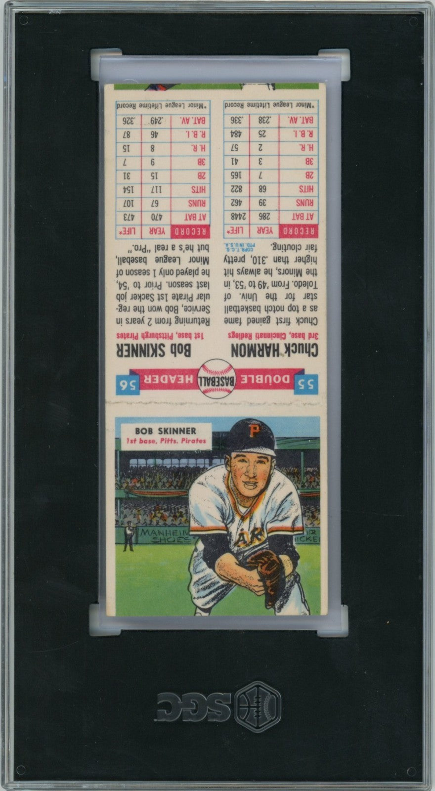 1955 Topps Double Headers Chuck Harmon Bob Skinner 