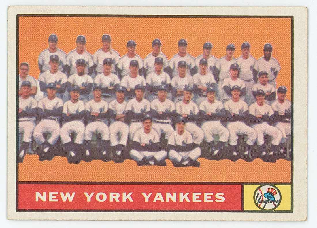 1961 Topps Yankees Team. 