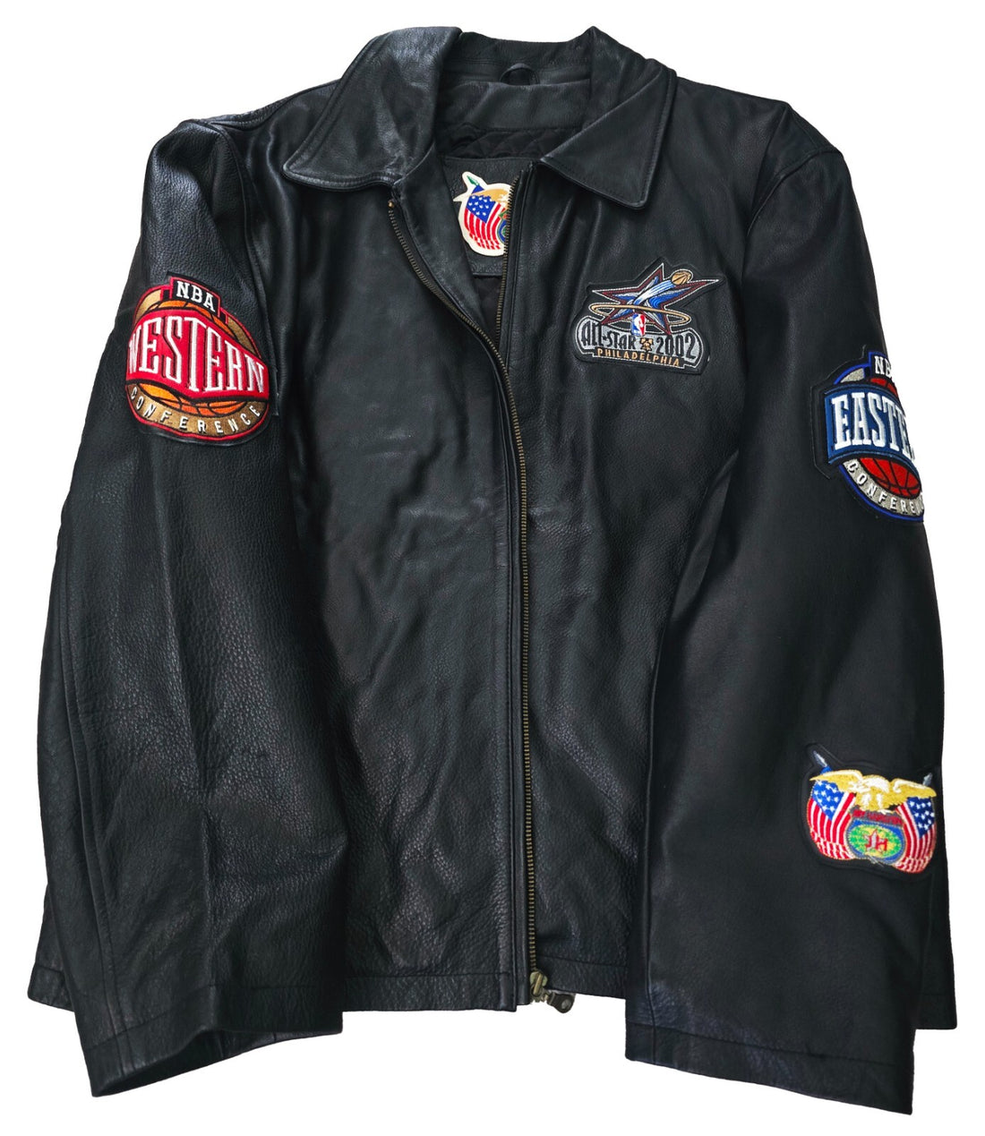 Jeff Hamilton 2002 NBA All Star Game Leather Bomber Jacket. Philadelphia. NWOT0