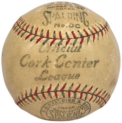 Babe Ruth &amp; Lou Gehrig Dual Signed Baseball. 1929 New York Yankees. PSA/DNA6