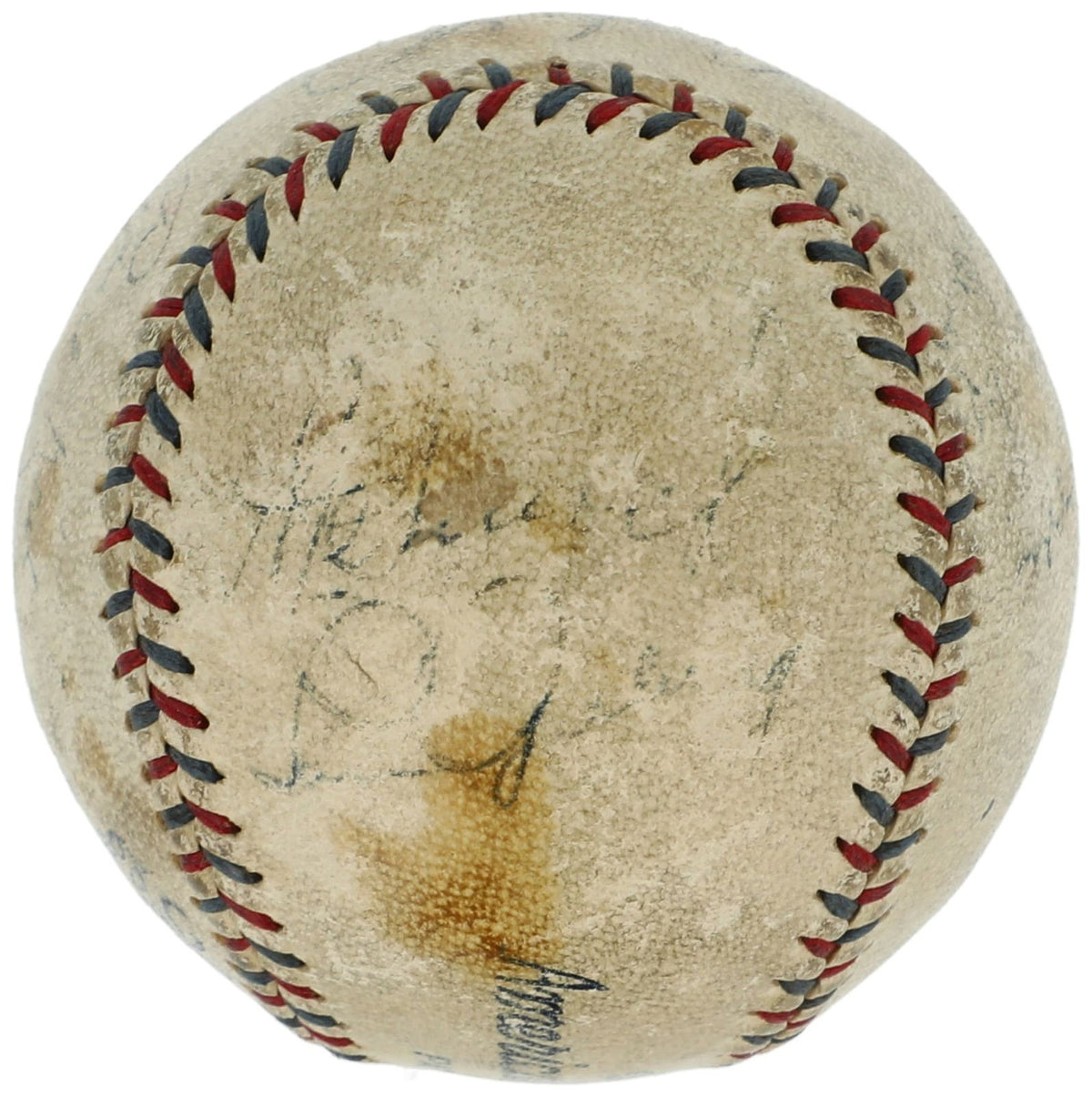 Babe Ruth &amp; Lou Gehrig Signed Baseball, 1920s   1930s NY Yankees. Auto Beckett2