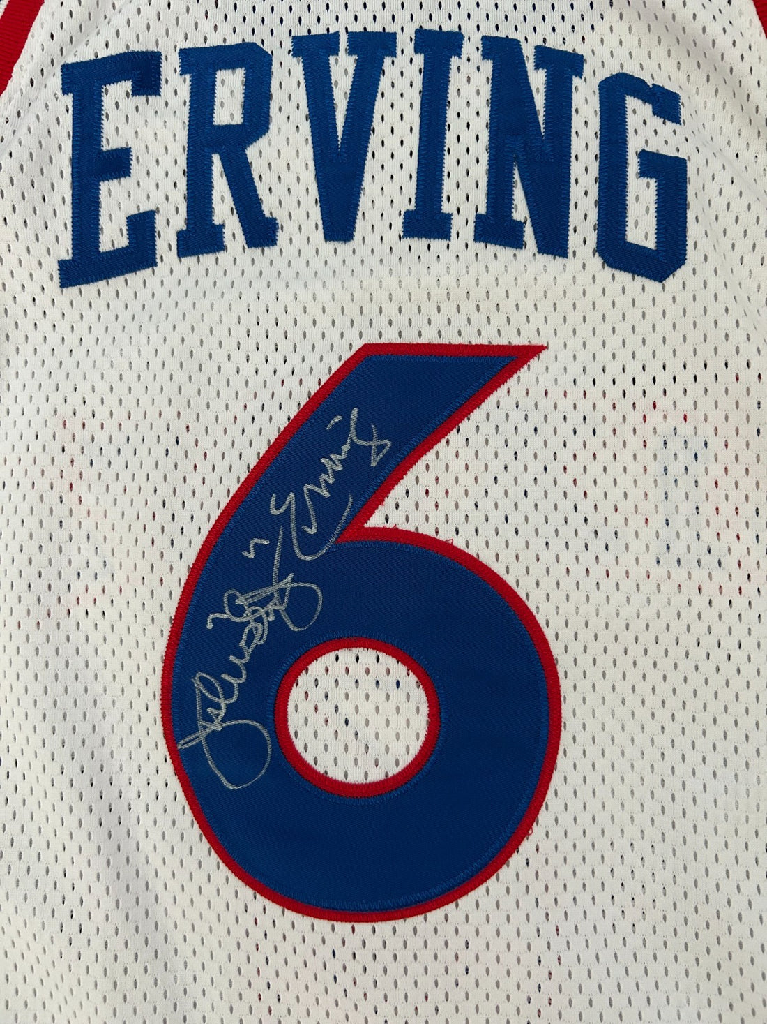 Julius Erving Dr. J Signed Jersey. 76ers Mitchell Ness Size 54 JSA1