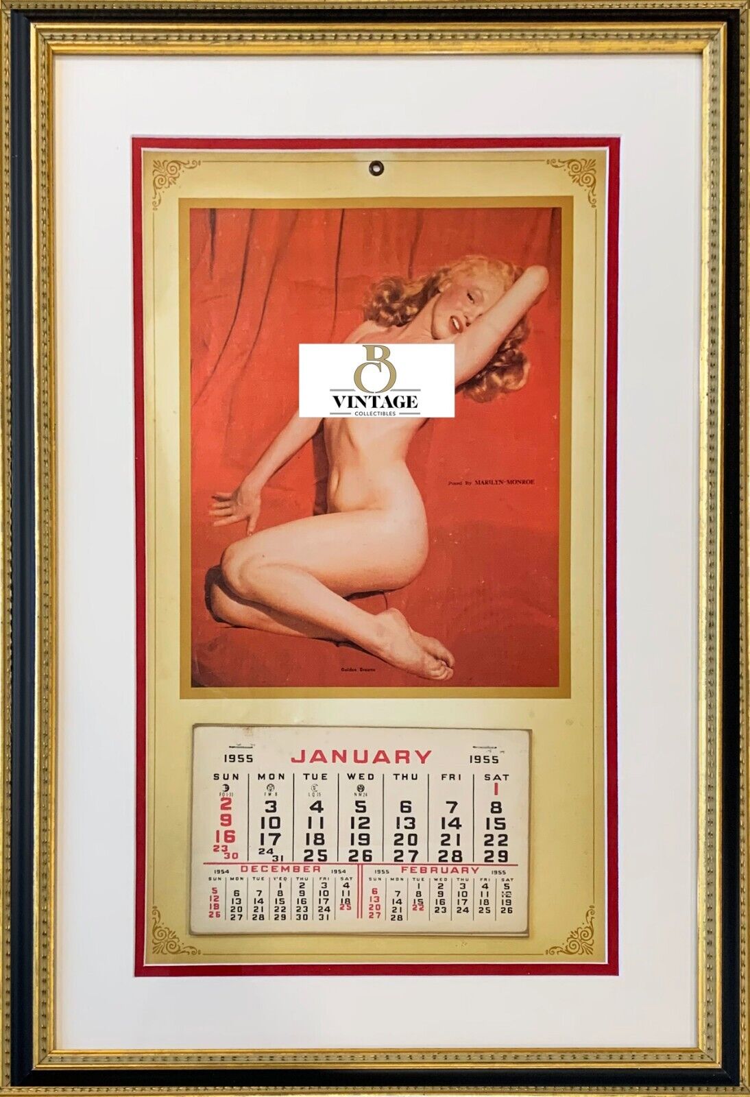 The Original 1955 Marilyn Monroe Calendar, Framed and Preserved