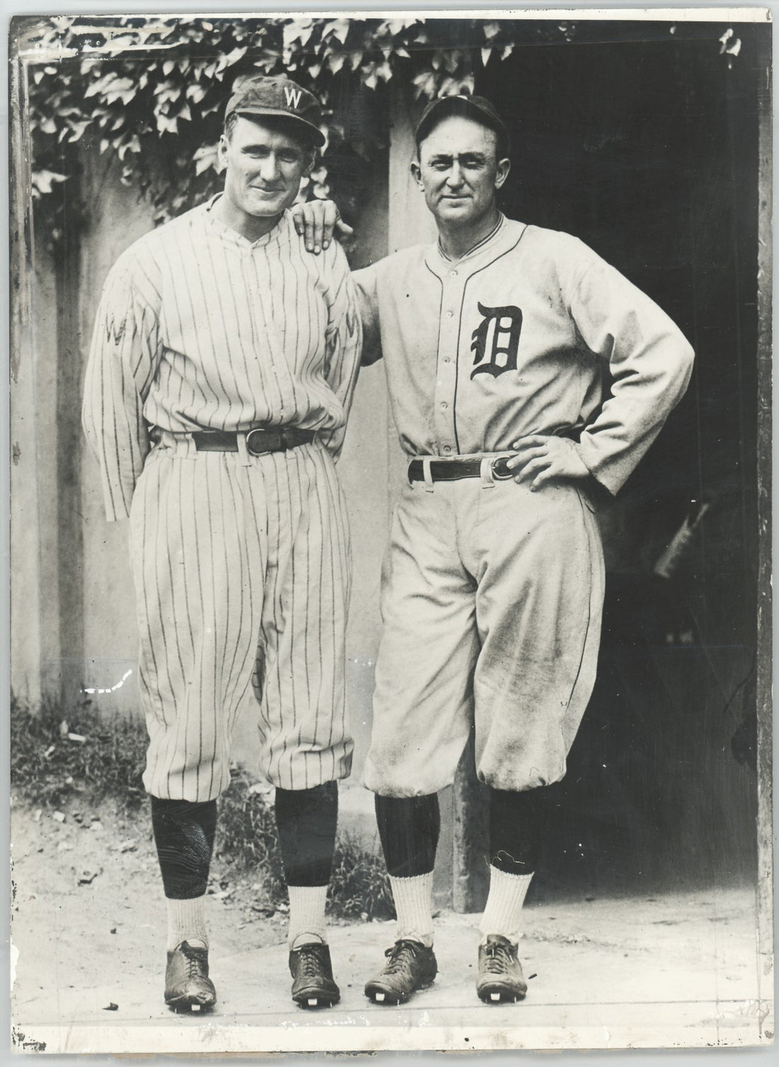 1925 Ty Cobb and Walter Johnson Type 3 Original Photo. PSA1