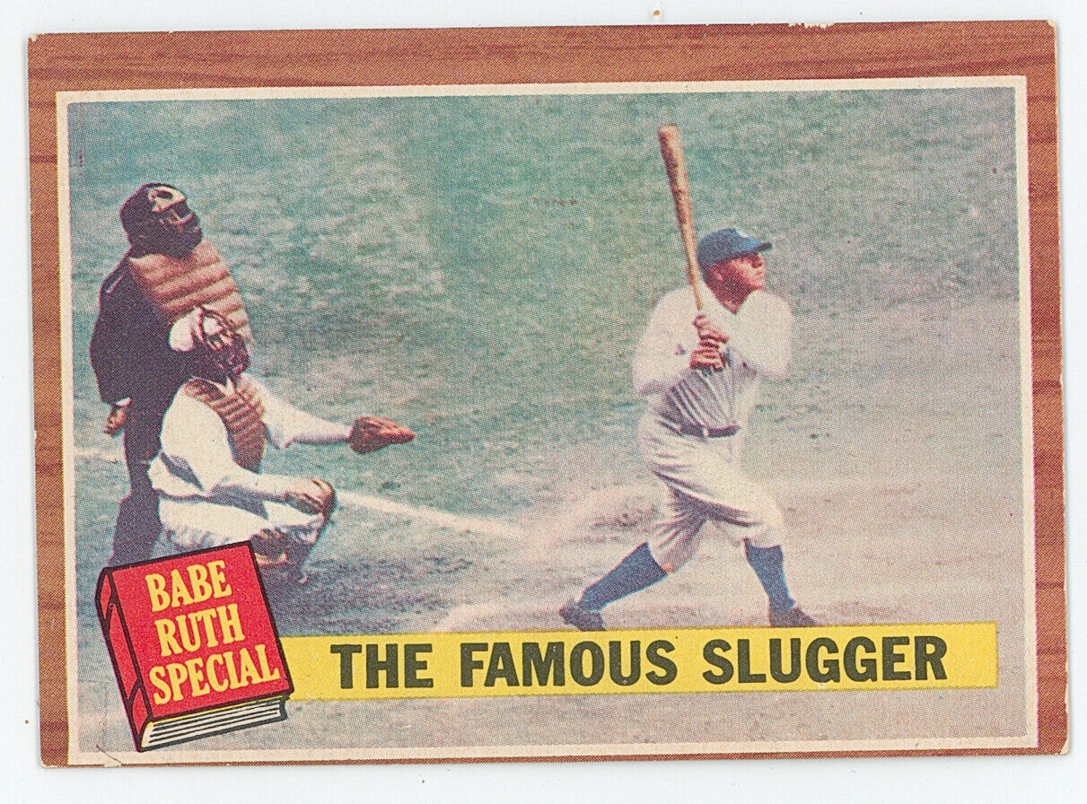 1962 Topps Babe Ruth. The Famous Slugger. New York Yankees. 