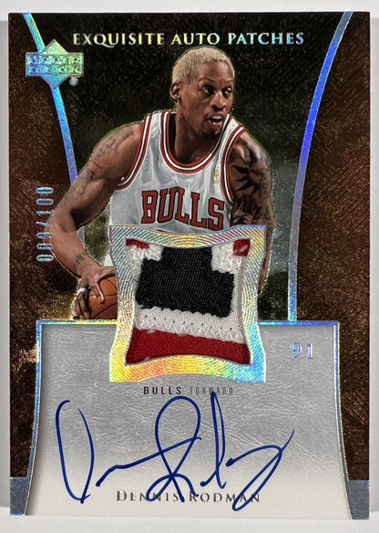 2004-05 Upper Deck UD Exquisite Collection Auto Patches Dennis Rodman /100 AP-RO