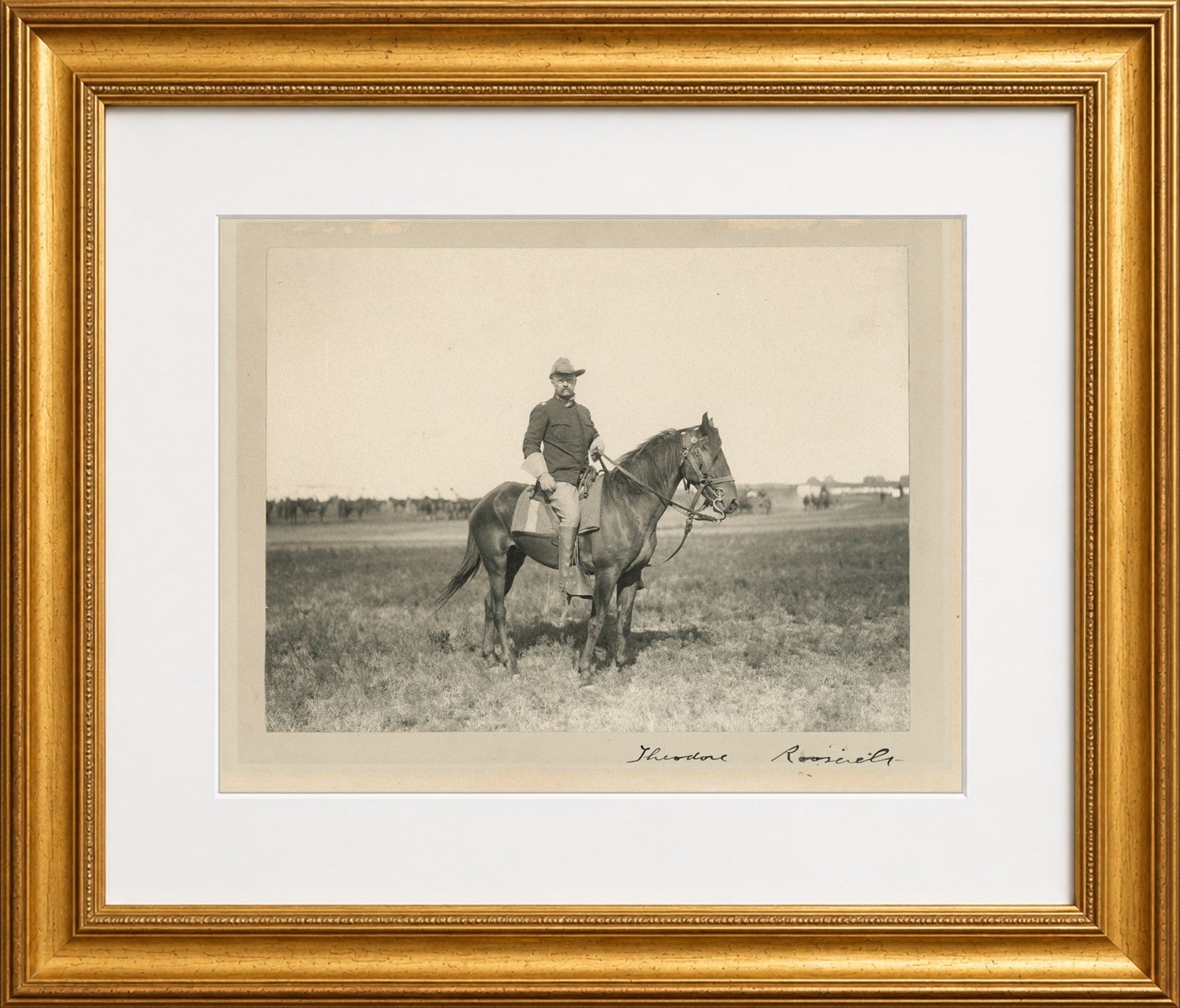 Rare Theodore Roosevelt Signed 1898 Rough Rider Photo. PSA0