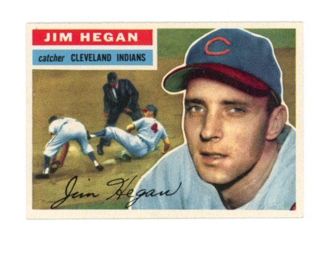 1956 Topps Jim Hegan White Back0