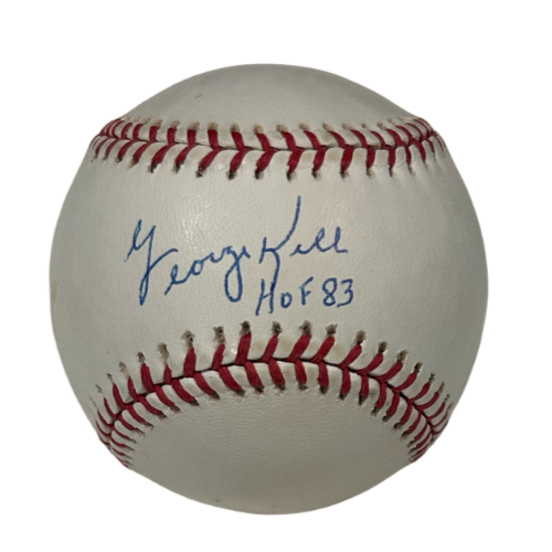 George Kell Signed Baseball. Detroit Tigers. PSA0