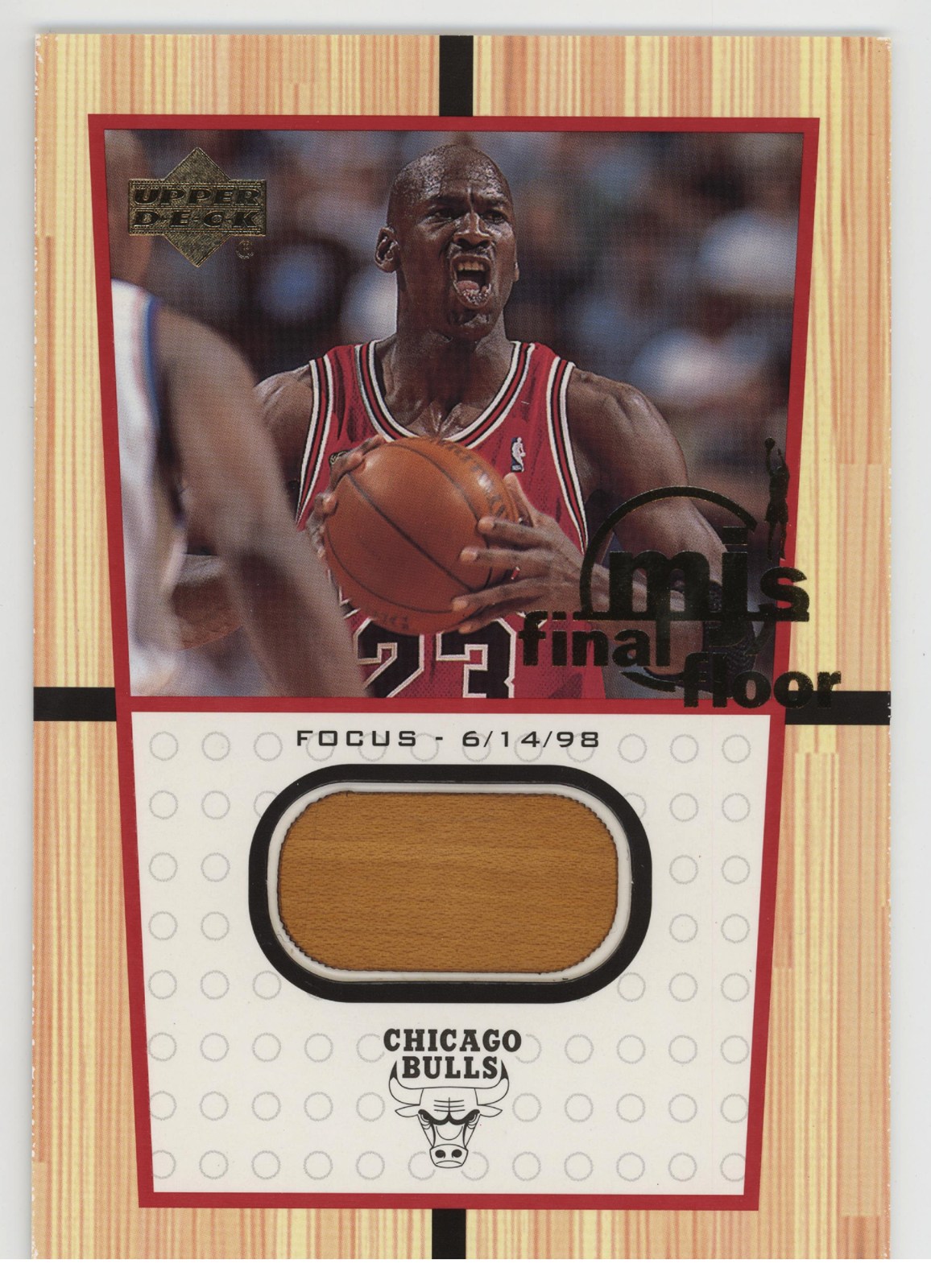Michael Jordan 2000 Upper Deck Final Floor Game Used 1998 Finals Card. 