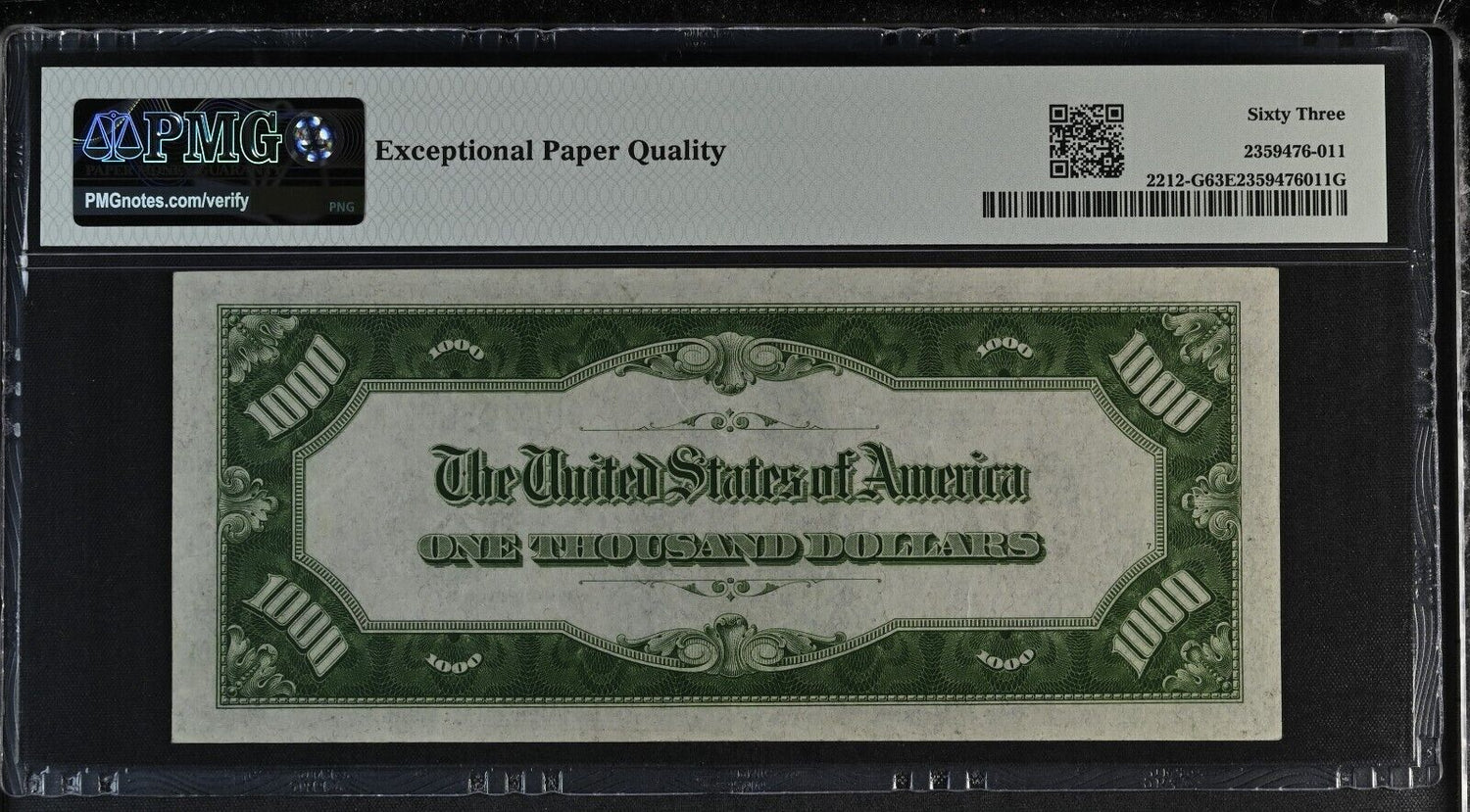 1934 $1000 Federal Reserve Note, Chicago Federal Reserve. PMG 63 EPQ