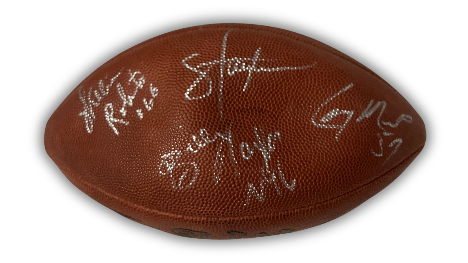 New York Giants Stars Signed Football. Lawrence Taylor, Harry Carson &amp; More. JSA0