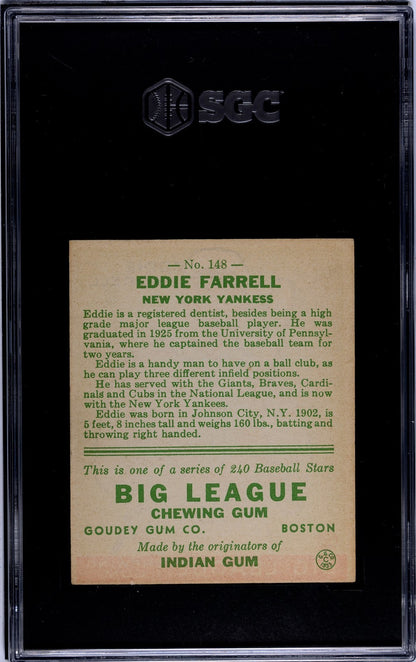 1933 Goudey Eddie Farrell 