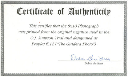 1993 O.J. Simpson Trial Photograph, Gloves. Signed Debra Guidera. COA Provenance2