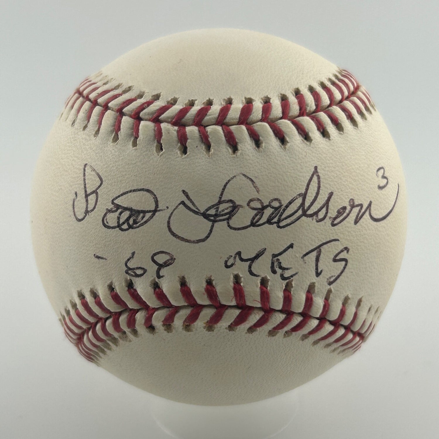 Bud Harrelson Single Signed Baseball. " 69 Mets". Auto JSA0