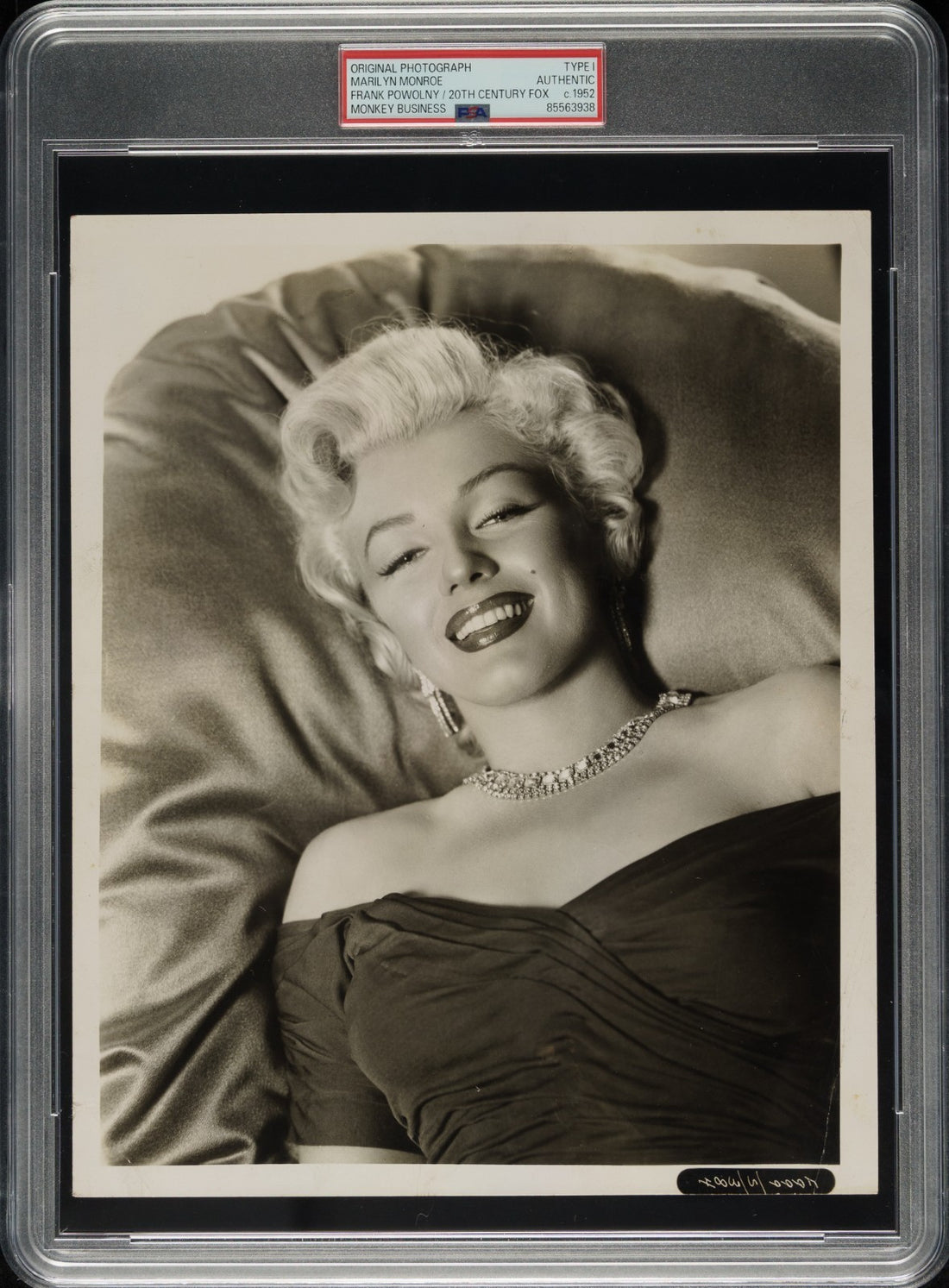Marilyn Monroe Original Type 1 Photo for "Monkey Business" c. 1952. PSA0
