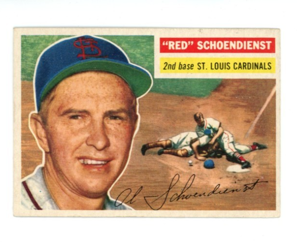 1956 Topps Red Schoendienst Gray Back0