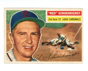 1956 Topps Red Schoendienst Gray Back