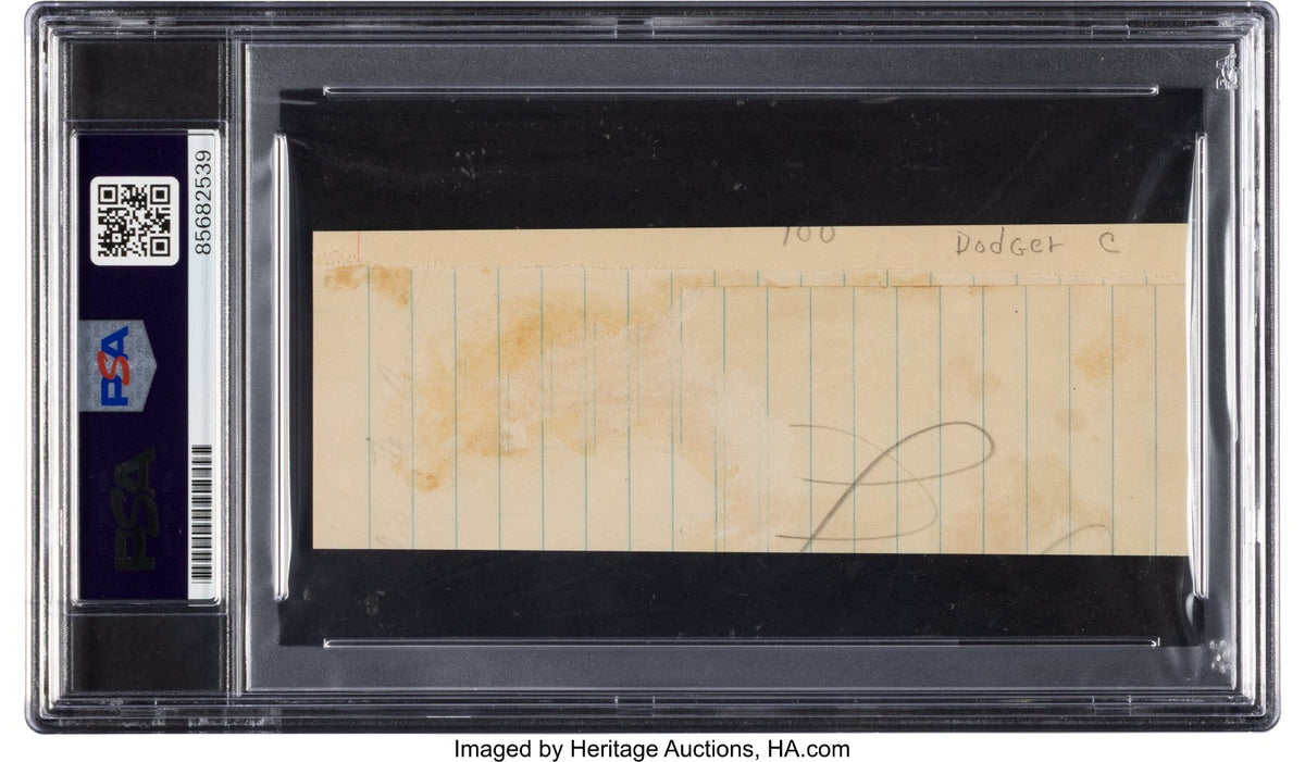Jackie Robinson Signed Autograph, Bold Signature. Auto PSA2