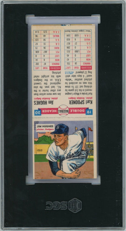 1955 Topps Double Headers Karl Spooner Jim Hughes 
