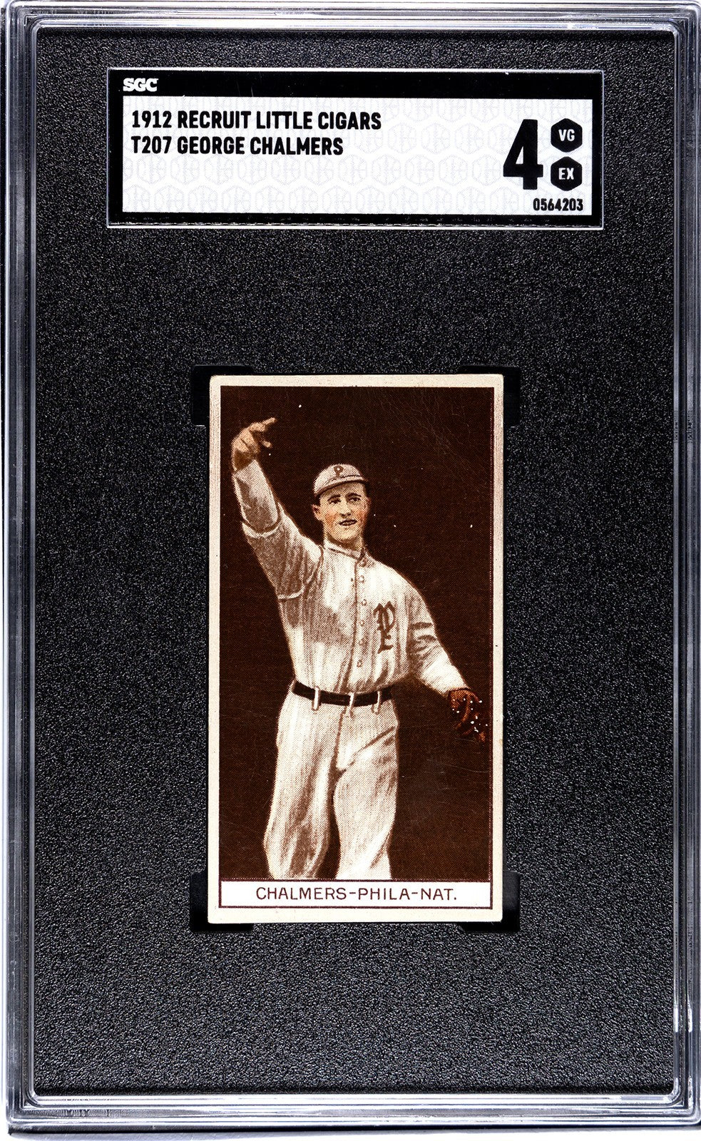 1912 Recruit Little Cigars T207 George Chalmers SGC 40