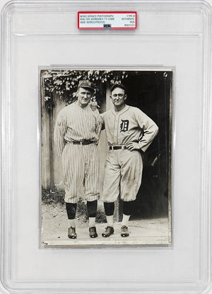 1925 Ty Cobb and Walter Johnson Type 3 Original Photo. PSA