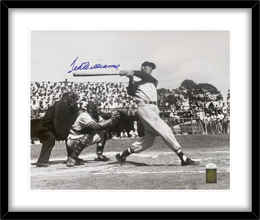 Ted Williams Signed 16x20 Action Shot Photo, Boston Red Sox. Auto JSA