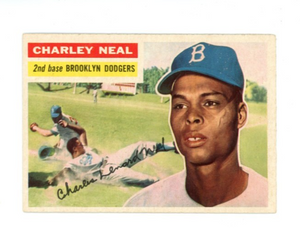 1956 Topps Charley Neal Gray Back