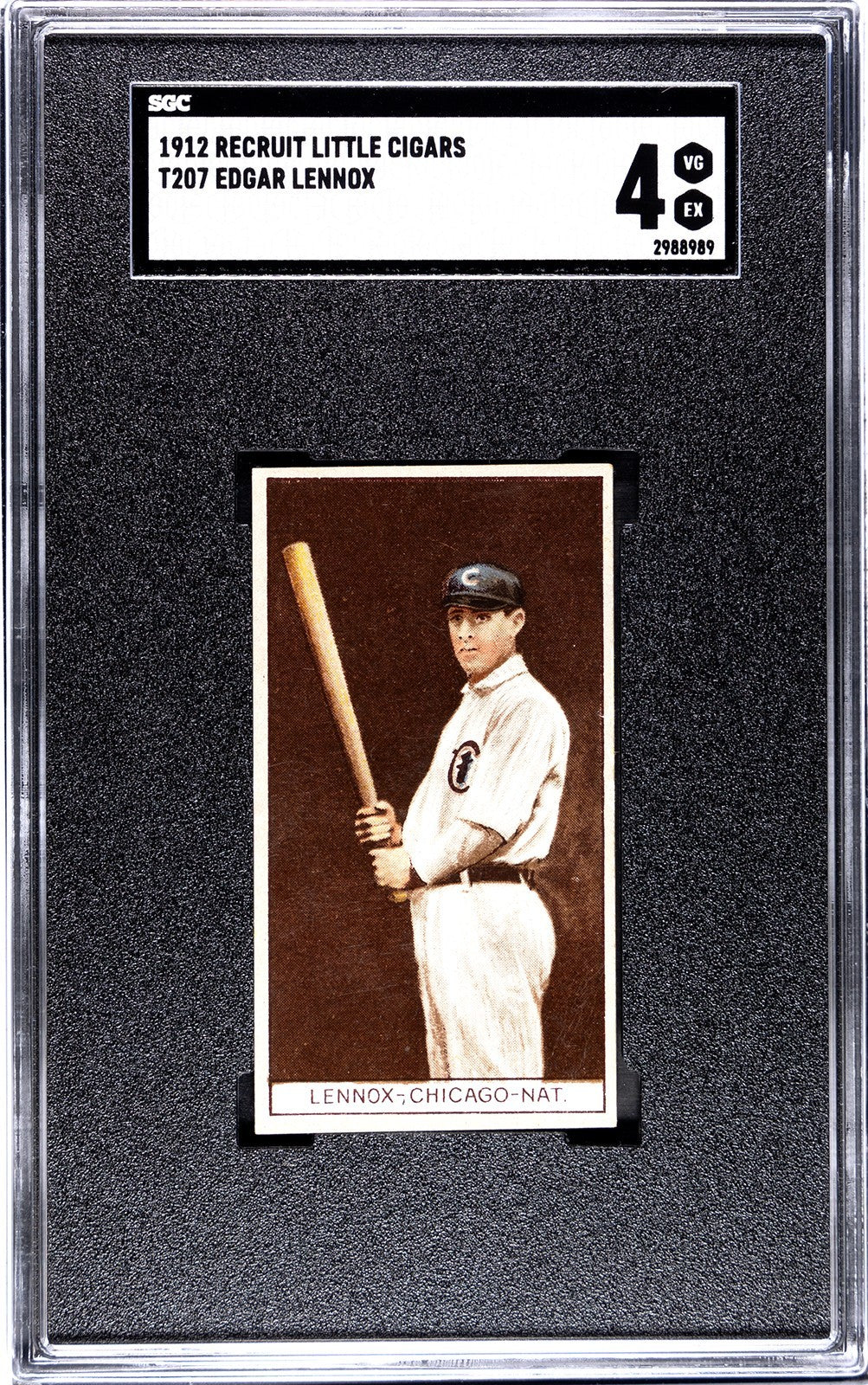 1912 Recruit Little Cigars T207 Edgar Lennox SGC 40