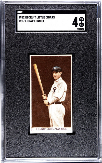 1912 Recruit Little Cigars T207 Edgar Lennox SGC 40