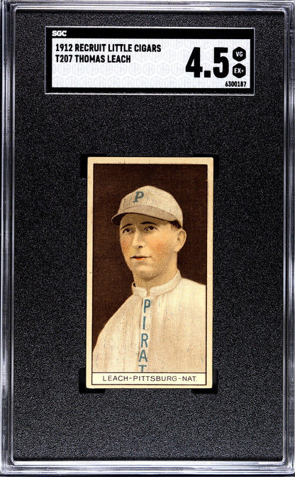 1912 Recruit Little Cigars T207 Tommy Leach SGC 4.50