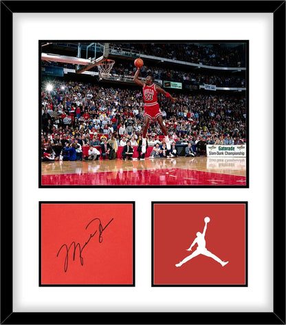 Massive Michael Jordan Signed Autograph Display. Auto LE Upper Deck UDA