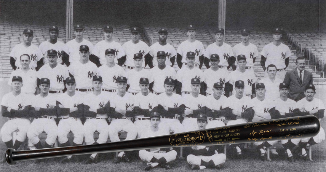 1962 New York Yankees World Series Champions Black Bat0